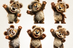 Happy Bear Cub 28 PNG Cute Baby Bear Clipart Product Image 4