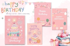 Happy Birthday Card Printable Flower Greeting Gift Card_36 Product Image 1