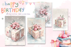 Happy Birthday Card Printable Flower Greeting Gift Card_8 Product Image 1