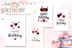 Happy Birthday Card Printable Flower Greeting Gift Card_13 Product Image 1