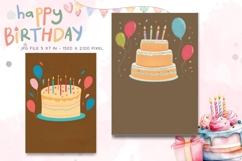 Happy Birthday Card Printable Flower Greeting Gift Card_27 Product Image 1