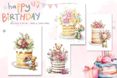 Happy Birthday Card Printable Flower Greeting Gift Card_15 Product Image 1
