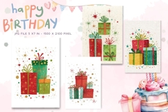 Happy Birthday Card Printable Flower Greeting Gift Card_8 Product Image 1