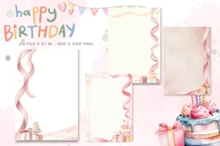 Happy Birthday Card Printable Flower Greeting Gift Card_2 Product Image 1