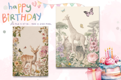 Happy Birthday Card Printable Flower Greeting Gift Card_15 Product Image 1