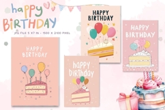 Happy Birthday Card Printable Flower Greeting Gift Card_10 Product Image 1