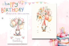 Happy Birthday Card Printable Flower Greeting Gift Card_17 Product Image 1