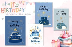 Happy Birthday Card Printable Flower Greeting Gift Card_15 Product Image 1