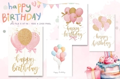 Happy Birthday Card Printable Flower Greeting Gift Card_33 Product Image 1