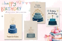 Happy Birthday Card Printable Flower Greeting Gift Card_14 Product Image 1