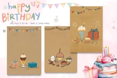 Happy Birthday Card Printable Flower Greeting Gift Card_26 Product Image 1