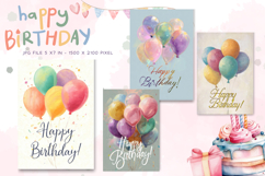 Happy Birthday Card Printable Flower Greeting Gift Card_3 Product Image 1