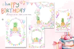 Happy Birthday Card Printable Flower Greeting Gift Card_11 Product Image 1