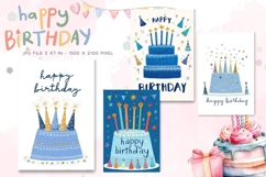 Happy Birthday Card Printable Flower Greeting Gift Card_16 Product Image 1