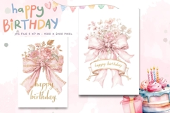 Happy Birthday Card Printable Flower Greeting Gift Card_57 Product Image 1