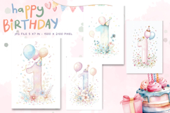 Happy Birthday Card Printable Flower Greeting Gift Card_11 Product Image 1