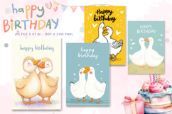 Happy Birthday Card Printable Flower Greeting Gift Card_2 Product Image 1