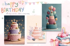 Happy Birthday Card Printable Flower Greeting Gift Card_37 Product Image 1