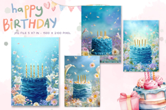 Happy Birthday Card Printable Flower Greeting Gift Card_9 Product Image 1