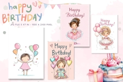 Happy Birthday Card Printable Flower Greeting Gift Card_18 Product Image 1