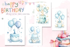 Happy Birthday Card Printable Flower Greeting Gift Card_17 Product Image 1