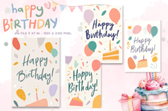 Happy Birthday Card Printable Flower Greeting Gift Card_14 Product Image 1