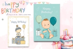 Happy Birthday Card Printable Flower Greeting Gift Card_28 Product Image 1