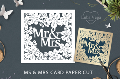 Mr and MRS card svg / Wedding card svg template Product Image 1