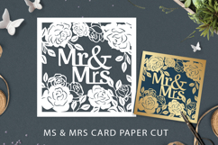 Mr and MRS card svg / Wedding card svg template Product Image 1