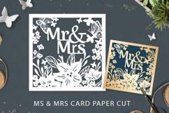 Mr and MRS card svg / Wedding card svg template Product Image 1