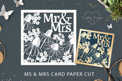 Mr and MRS card svg / Wedding card svg template Product Image 1