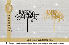 Happy Birthday cake topper template