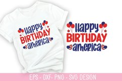 Happy birthday america SVG - 4th of July SVG Design Product Image 1