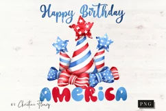 Happy Birthday America PNG | Patriotic PNG Product Image 1