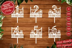Papercut Birthday Cake Toppers, Children's 1 to 6 Years Product Image 4
