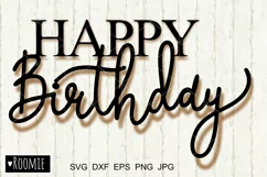 Happy Birthday Cake topper svg, Birthday SIGN svg Product Image 2