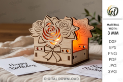 Happy Birthday Candle Holder Laser Cut. Candle Holder SVG Product Image 1