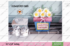 Flower Pot Card SVG, Mom Card SVG, Happy Birthday Card SVG Product Image 8