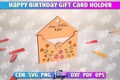 Birthday Envelope Gift Card Holder Laser Cut | 3d Gift Card Product Image 1