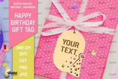 Happy Birthday Gift Tags LaserCut Bundle. Gift Hang Tags SVG Product Image 7