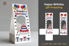 Vertical Birthday Gift Wrapping Template Product Image 1