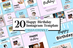 Happy Birthday Instagram Canva Post Template Product Image 1