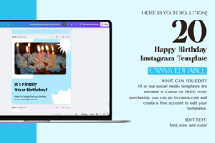 Happy Birthday Instagram Canva Post Template Product Image 2