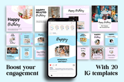 Happy Birthday Instagram Canva Post Template Product Image 4