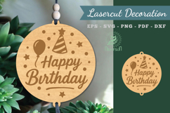 Happy Birthday Lasercut Decoration Product Image 1
