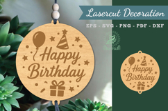 Happy Birthday Lasercut Decoration Product Image 1