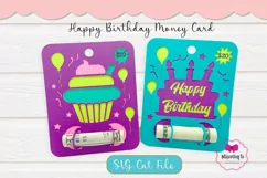 Happy Birthday Money Gift Card, Money Card Cut File Product Image 1