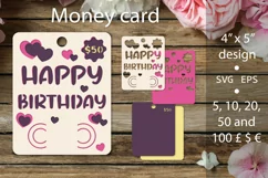 Happy Birthday Money card holder SVG Paper cut template