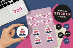 Birthday Cake and Wall Decoration Sticker Pack Product Image 1