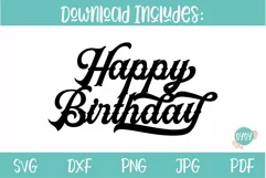 Happy Birthday SVG Cake Topper birthday svg Mens Birthday SVG